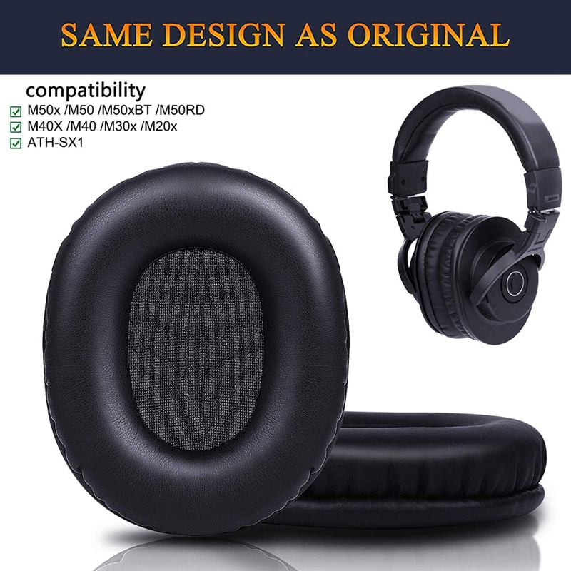 Audio Technica Headphone Ath-M20X - オーディオテクニカ ATH M50、M50X、M40X、M30X、M20X、MSR7 ヘッドホン用 ABGI 交換イヤーパッド、プロテインレザー製