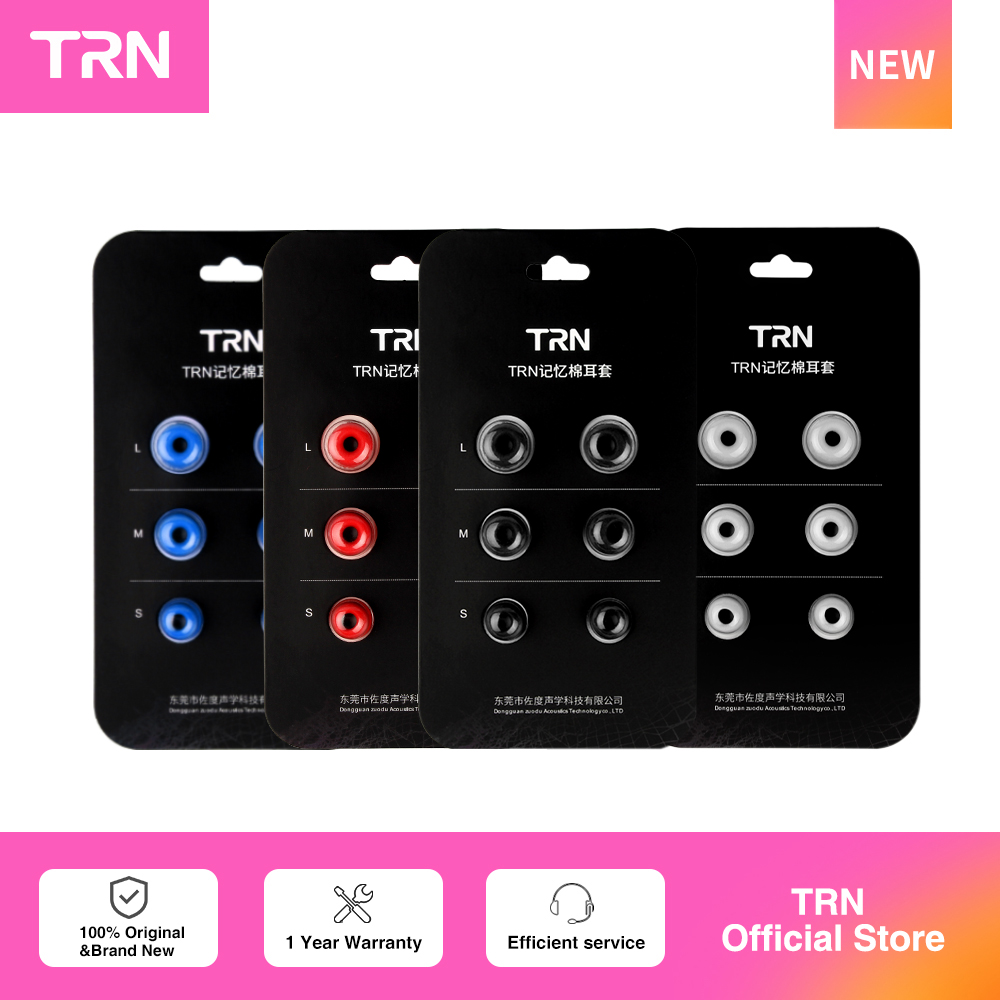 Earphone Foam Tip - TRN 3 ペア (6 個) イヤホンメモリコットンイヤーマフリバウンド耳栓