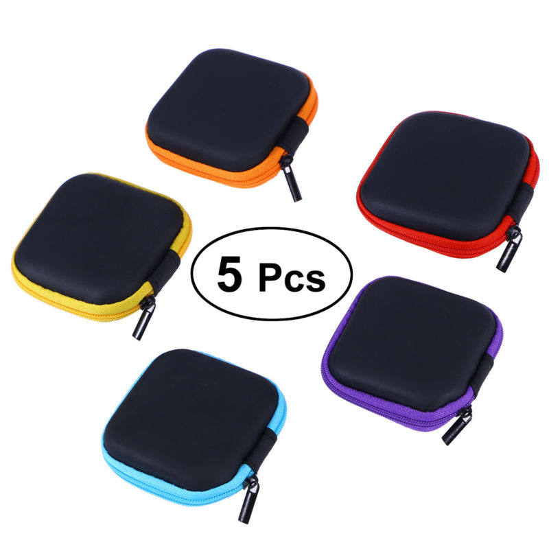 5個入りイヤホン収納ケース。小型で持ち運びやすいハードケース - Headphone Case Hard のレビューと価格