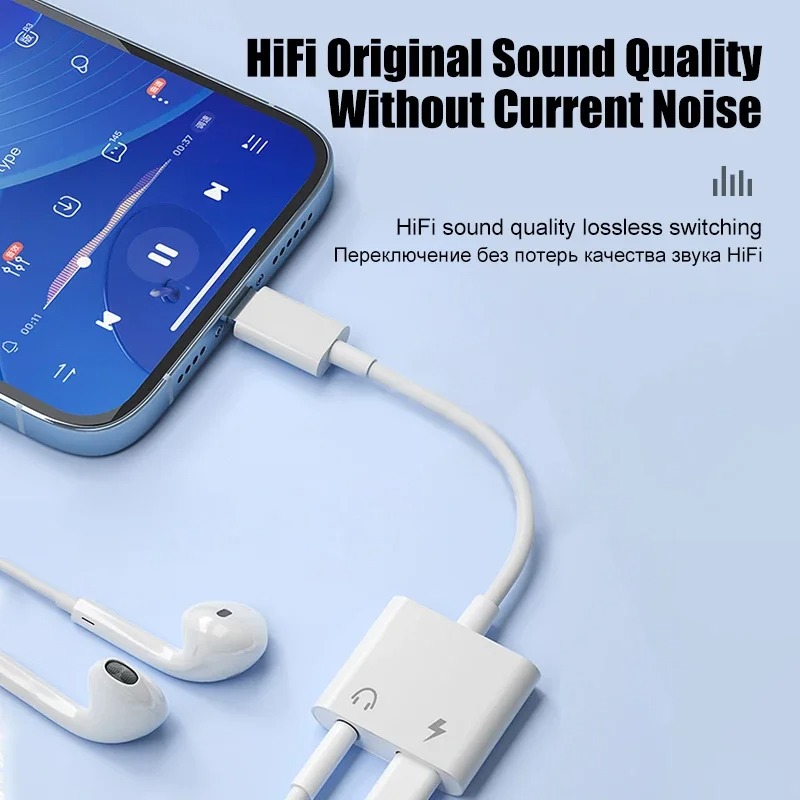 iPhone 14 13 12 11 Pro Max用オーデ - Earphone Splitter Jack のレビューと価格
